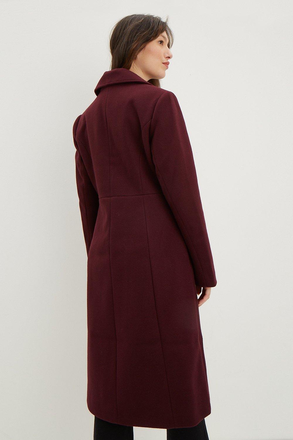 burgundy coat dorothy perkins